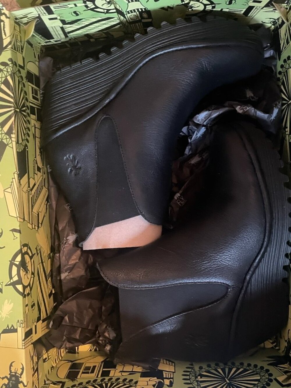 FLY LONDON YOSS BACK ANKLE BOOTS